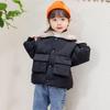 Baby Boys Girls Down Jacket Kids Toddler Cotton Lined Top Lapel Button Down Thicked Warm Coat Winter (Black, 3-4 Years) view 3