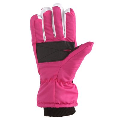 Kids Gloves Skating Suit Outdoor Winter Warm Girls Snowboarding Boys Windproof for Snow Ski Kids Gloves & Mittens Kids Gloves Girls (Hot Pink, 7-12 Years)