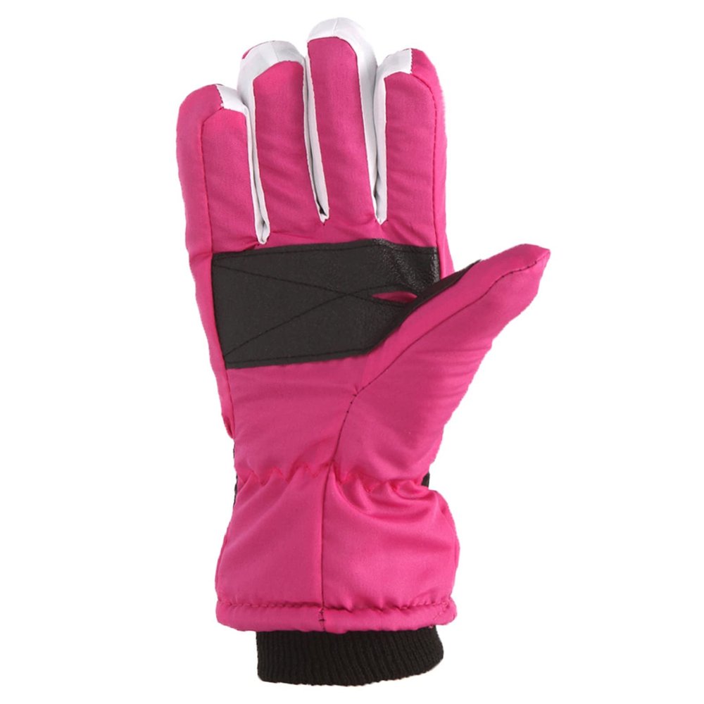 Kids Gloves Skating Suit Outdoor Winter Warm Girls Snowboarding Boys Windproof for Snow Ski Kids Gloves & Mittens Kids Gloves Girls (Hot Pink, 7-12 Years)