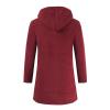 Men's Zip Up Long Cardigan Sweater Open Front Hooded Knitted Cardigans Winter Warm Longline Slim Fit Knit Coat (Red,Medium) view 2
