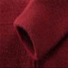 Men's Zip Up Long Cardigan Sweater Open Front Hooded Knitted Cardigans Winter Warm Longline Slim Fit Knit Coat (Red,Medium) view 4