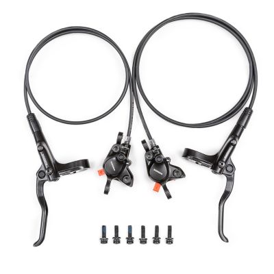 Cyclon MT200 MTB Hydraulic Disc Brakes Set, Left Front 800mm Right Rear 1500mm Aluminum Alloy Hydraulic Bike Brakes, Dual Disc Piston Fit 160mm/180mm Rotors Hydraulic Brakes