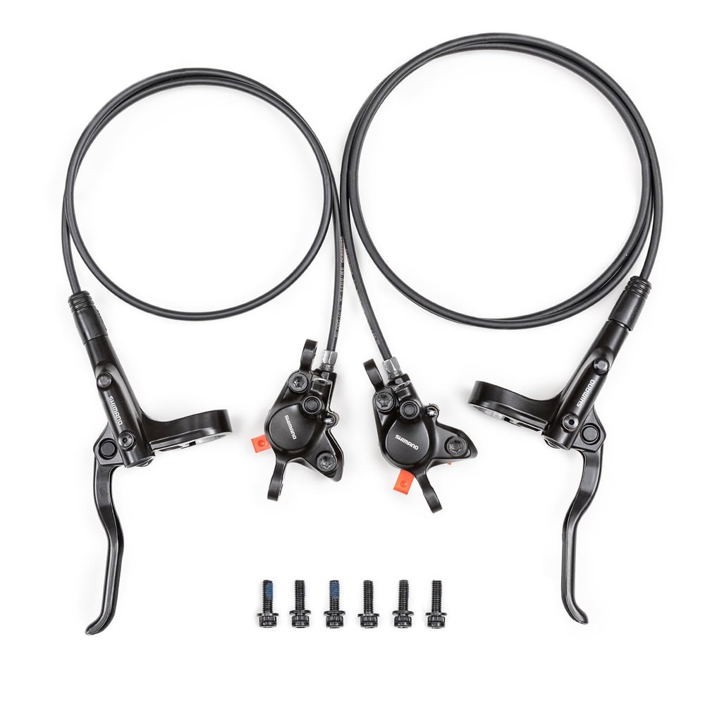 Cyclon MT200 MTB Hydraulic Disc Brakes Set, Left Front 800mm Right Rear 1500mm Aluminum Alloy Hydraulic Bike Brakes, Dual Disc Piston Fit 160mm/180mm Rotors Hydraulic Brakes