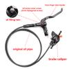 Cyclon MT200 MTB Hydraulic Disc Brakes Set, Left Front 800mm Right Rear 1500mm Aluminum Alloy Hydraulic Bike Brakes, Dual Disc Piston Fit 160mm/180mm Rotors Hydraulic Brakes view 2
