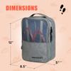 Shoe Mistri Travel Shoe Bag for Storage Shoes, Leather Sneaker Organizer, Packing Shoes Backpack for Travel, Holds 3 Pairs for Traveling and Daily Use, Footwear Storage Bag (Grey) view 2