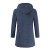 Maiyifu-GJ Men's Zip Up Long Cardigan Sweater Open Front Hooded Knitted Cardigans Winter Warm Longline Slim Fit Knit Coat (Blue,Medium) view 2