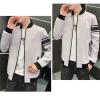 Maiyifu-GJ Men's Full Zip Bomber Jacket Casual Lightweight Active Windbreaker Spring Fall Thin Windproof Coat Outwear (Grey,XX-Large) view 3