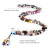 108 Natural Stone Fire Agate Black Onyx Beads Bracelet Necklace Men Tiger Eye Necklace Women Malachite Jewelry,Mixed Color Fire view 2