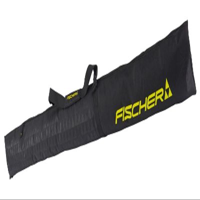 Fischer Skicase ECO Alpine Durable Lightweight Foldable 1 Pair Ski Carrying Bag with Double Zipper & Padded Handle Straps, 175 cm