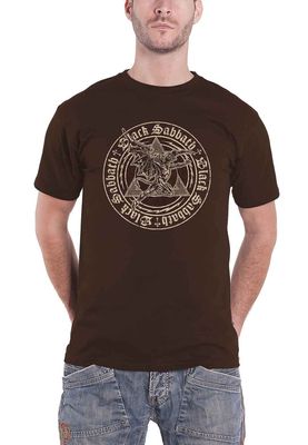 Black Sabbath 'Henry Pyramid Emblem' (Brown) T-Shirt (Small)