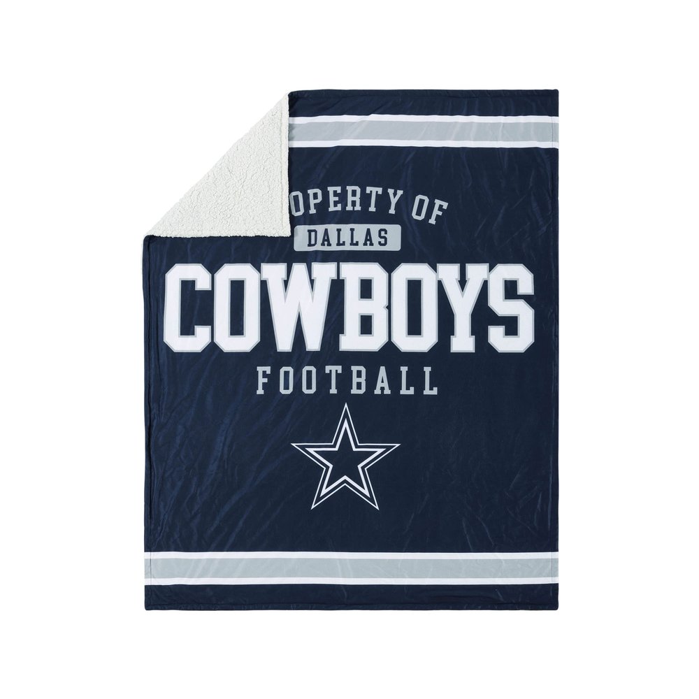 Dallas Cowboys NFL Team Property Sherpa Plush Throw