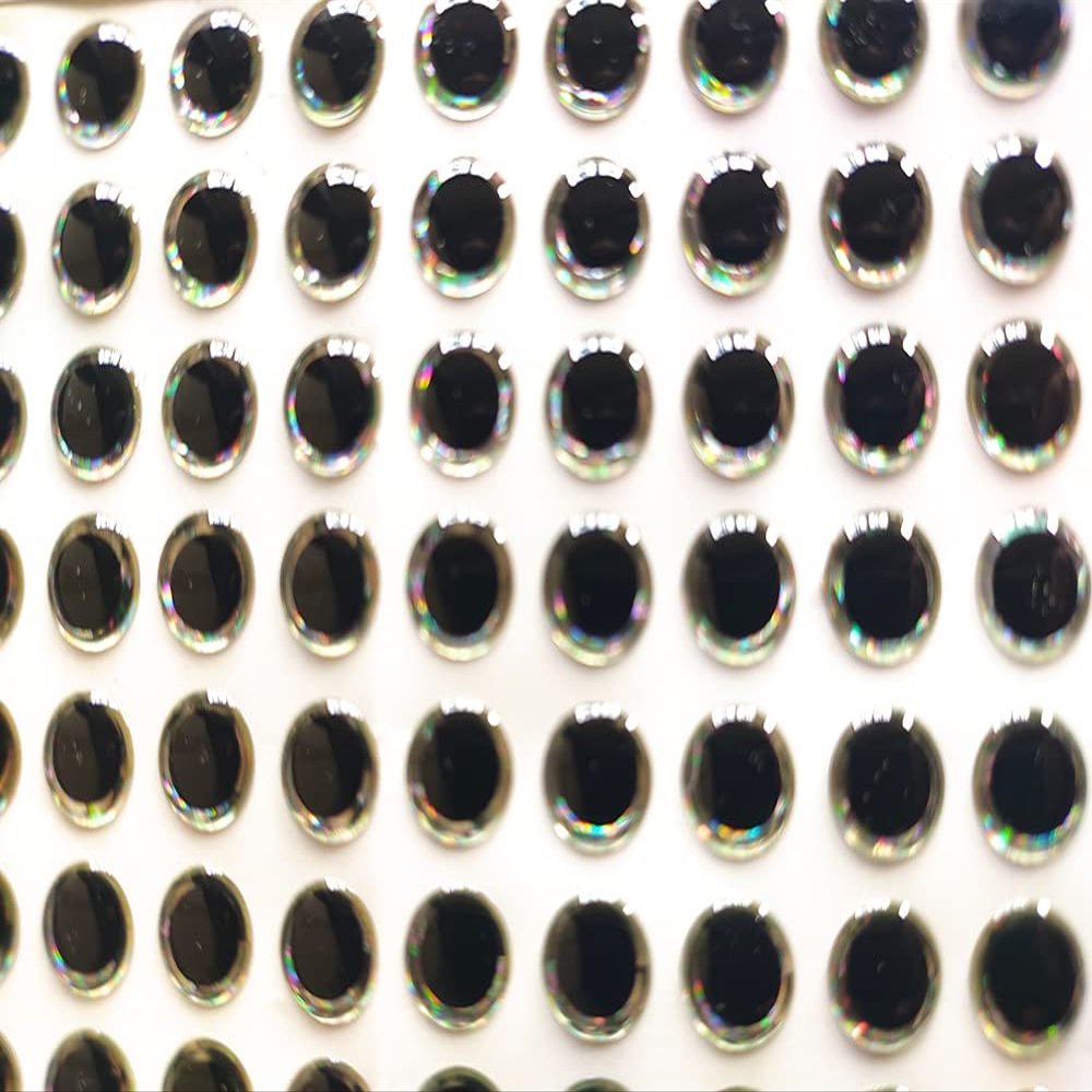 4mm 4.5mm 5mm 6mm 7mm 8mm 9mm 10mm 12mm 13mm 14mm Silver 3D Soft Holographic Large Pupil Fishing Lure Eyes DIY Crankbait Crafts (496pcs 4.5mm)