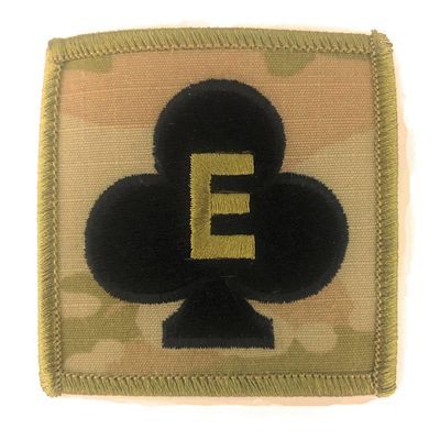 CLUB WITH LETTER E OCP HELMET PATCH