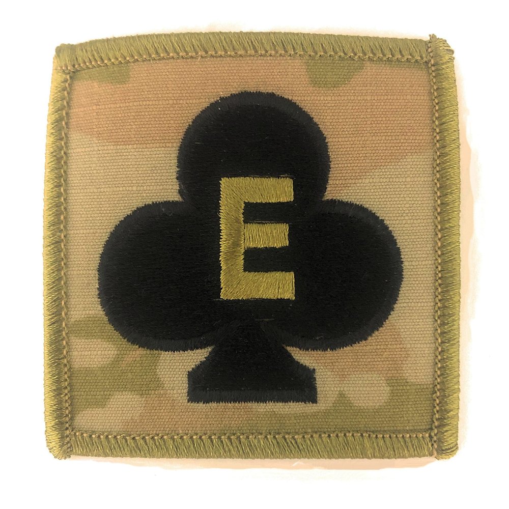 CLUB WITH LETTER E OCP HELMET PATCH
