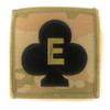 CLUB WITH LETTER E OCP HELMET PATCH view 1
