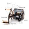 JOTOUCH Right Hand Metal Round Baitcasting Reel 11+1BB 6.2:1 High Speed Gear Ratio Saltwater Bait Cast Drum Fishing Reel Lure Fishing for Catfish, Musky, Bass, Pike(Ink Green) view 2