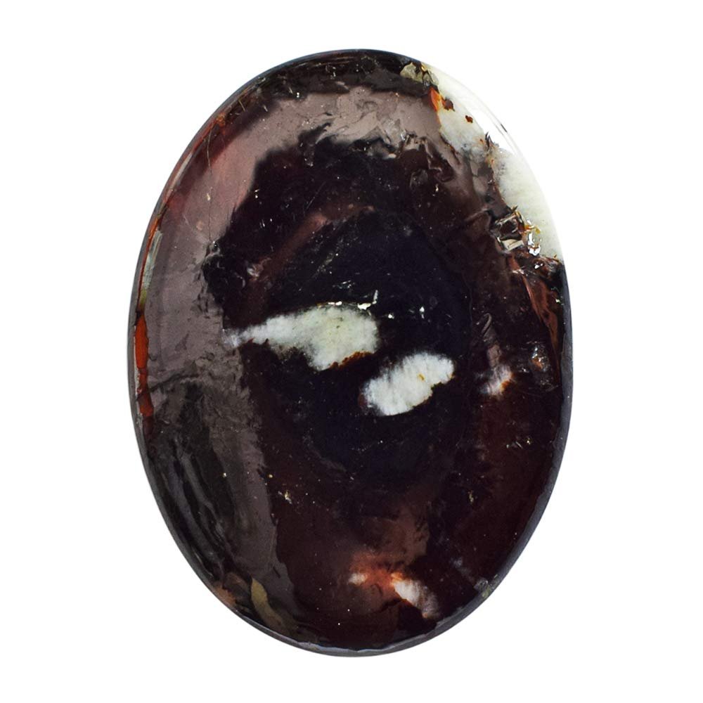SilverO Natural Astrophyllite Cabochon Oval Shape Flat Back Size 36x26x4 MM Wire Wrapping Stone Jewellery Making Stone for Pendant it Increase Honesty Between Partners AG-14039