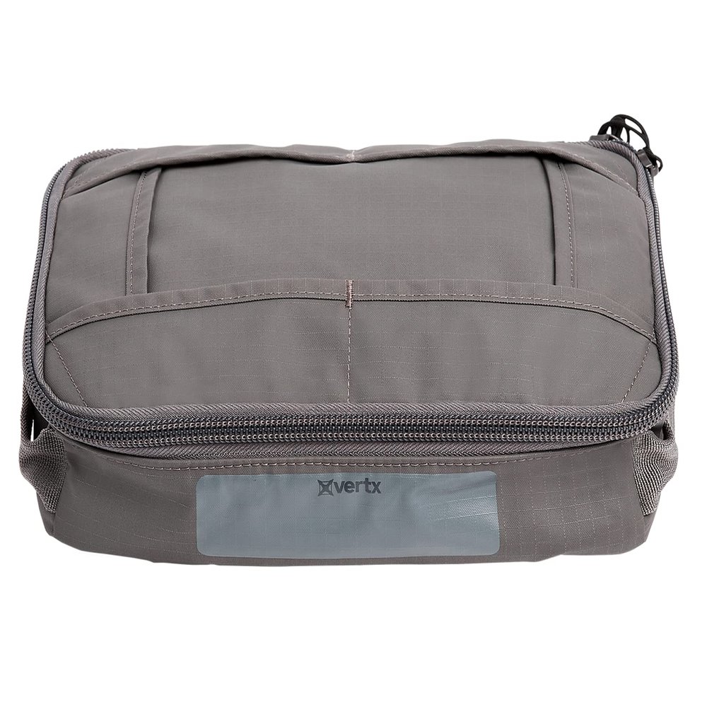 Vertx VTAC Stackable Storage Cube, Car Tactical Gear Carry Bag Organizer, Ammo, Mag, Clothing, Medical Storage Travel Carrying Containers, 5L Capacity, MD Flat, Snow Line Grey