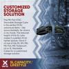 Vertx VTAC Stackable Storage Cube, Car Tactical Gear Carry Bag Organizer, Ammo, Mag, Clothing, Medical Storage Travel Carrying Containers, 5L Capacity, MD Flat, Snow Line Grey view 2