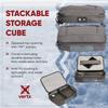 Vertx VTAC Stackable Storage Cube, Car Tactical Gear Carry Bag Organizer, Ammo, Mag, Clothing, Medical Storage Travel Carrying Containers, 5L Capacity, MD Flat, Snow Line Grey view 4