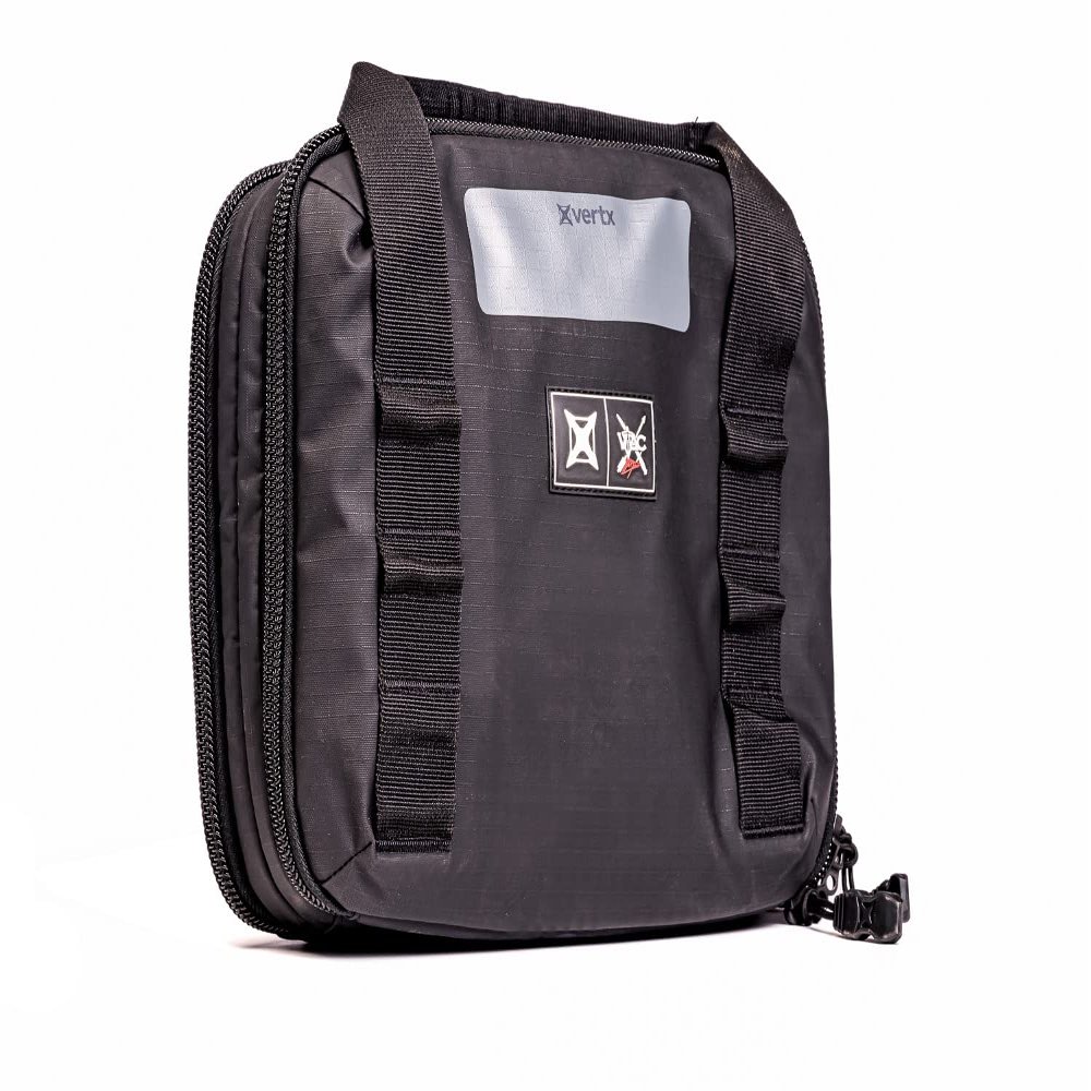 Vertx VTAC Double Pistol Case, Soft Gun Pouch Bag and Mag Holder, Ammo Tactical Gear Travel Accessories, Black (F1 VTX5710)