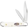 Case XX WR Pocket Knife Peanut White Synthetic Stars & Stripes Item #39911 (4220 SS SS) 2 7/8 inches Closed, Made In USA view 1