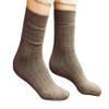 Alpaca Wool Socks for Men and Women, Warm Crew Socks, Comfortable Casual Dress Socks, Unisex Winter Boot Socks Brown Small (US 6-8)