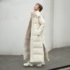 tuduoms Women's Long Maxi Puffer Winter Coat Side Split Warm Hooded Quilted Lightweight Down Jacket Padded Parkas Outerwear view 2