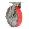 Poly Swivel With Brake 8x2 Red view 2