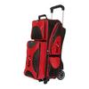 Bowlerstore Products Moxy Deluxe Triple Roller Bowling Bag - Red/Black view 1