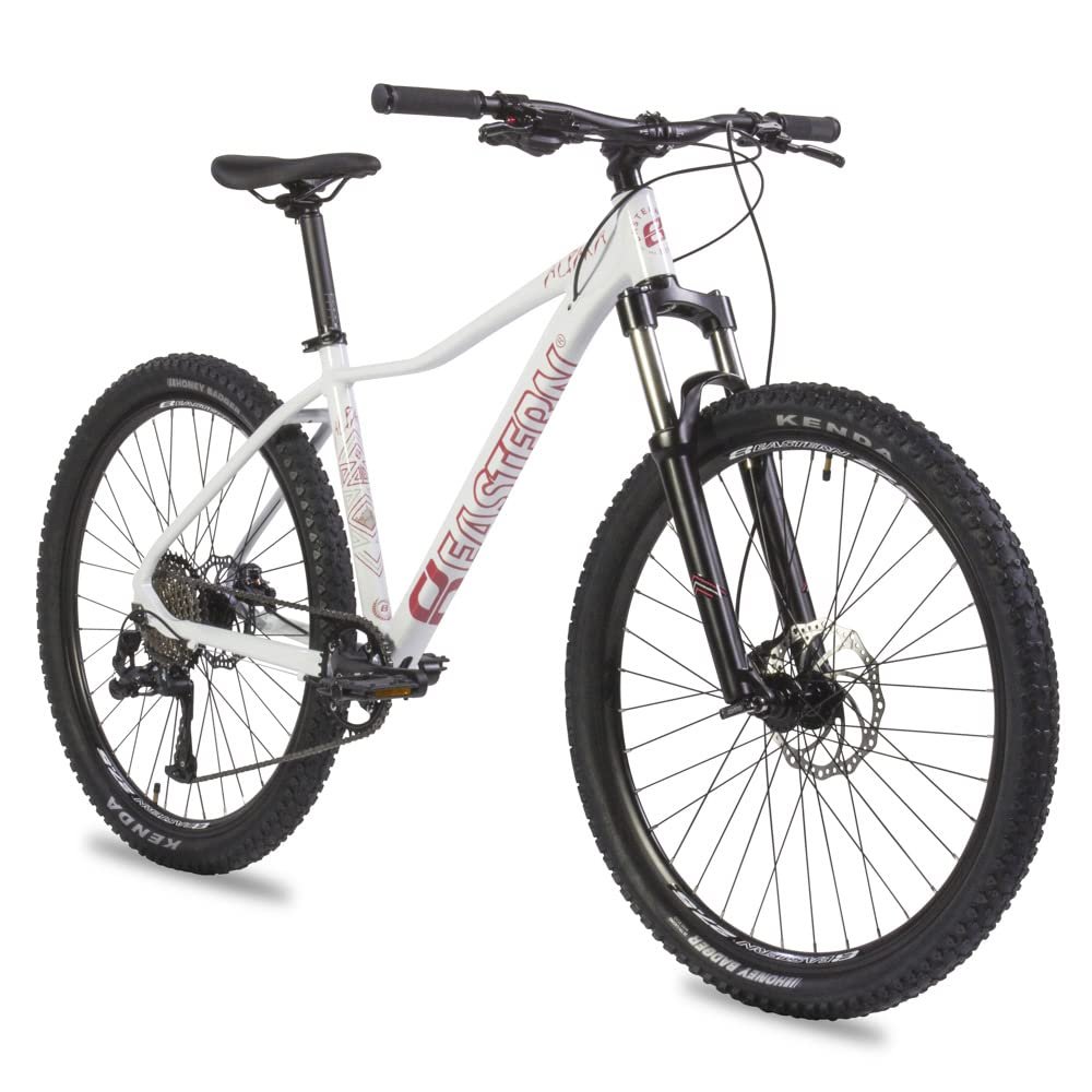 Eastern Bikes Ladies Alpaka Mountain Bike with 27.5" Wheel/Tire in 3 Frame Sizes for a (Medium - 17" Frame, White)