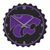 The Fan-Brand NCAA Kansas State Wildcats - Bottle Cap Wall Clock - Sports Team Bar Sign Dcor - Home, Dorm, Garage, Office, Fan Cave view 1