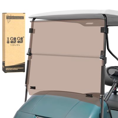 10L0L Tinted Golf Cart Windshield for EZGO TXT/Medalist Gas and Electric 1995-2013, Foldable Golf Cart Windscreen, Anti-UV and Impact Resistant