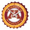 The Fan-Brand NCAA Minnesota Golden Gophers: Maroon - Bottle Cap Wall Clock - Sports Team Bar Sign Dcor - Home, Dorm, Garage, Office, Fan Cave view 1