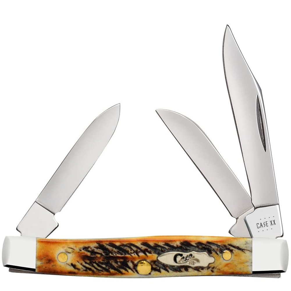 Case XX WR Pocket Knife Small Stockman 6.5 Bonestag Item #22309 (6.5333 SS) 2 5/8 inches Closed, Made In USA