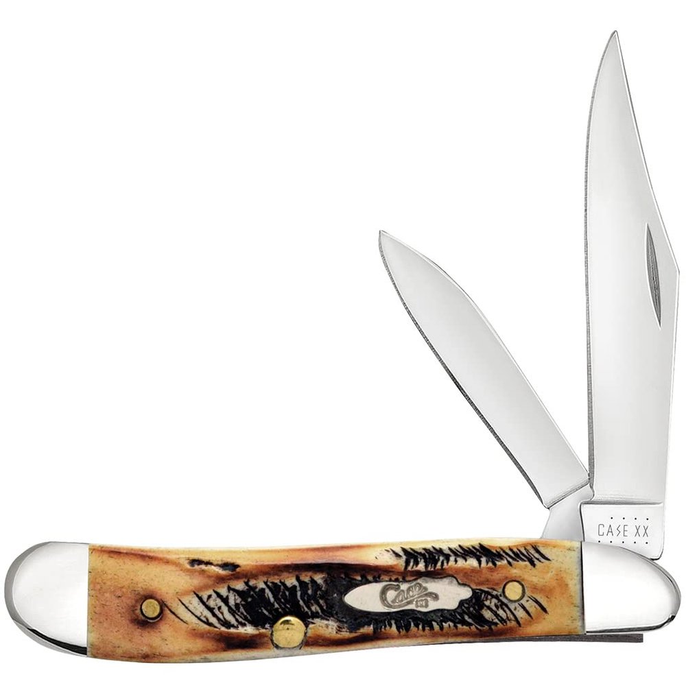 Case XX WR Pocket Knife Peanut 6.5 Bonestag Item #22303 (6.5220 SS) 2 7/8 inches Closed, Made In USA