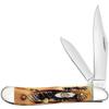 Case XX WR Pocket Knife Peanut 6.5 Bonestag Item #22303 (6.5220 SS) 2 7/8 inches Closed, Made In USA view 1