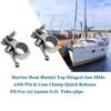 2Pieces Marine Boat Bimini Top Hinged Jaw Slide with Pin & Cam Clamp Quick Release, Stainless Steel 316 Boat Canopy Tube Clamp Fitting (Type:with Pin & Cam Clamp Quick Release, 7/8inch) view 2