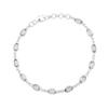 Natural Green Amethyst Cut Gemstone 925 Sterling Silver Bezel Bracelet (Tennis, 8 inch) view 1
