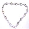 Natural Green Amethyst Cut Gemstone 925 Sterling Silver Bezel Bracelet (Tennis, 8 inch) view 3