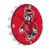 The Fan-Brand NCAA NC State Wolfpack: Mascot - Bottle Cap Wall Clock - Sports Team Bar Sign Dcor - Home, Dorm, Garage, Office, Fan Cave view 2