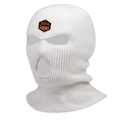 Mordor Ski Mask National Park Embroidered Three Hole Mask Graphic Balaclava (White)