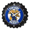 The Fan-Brand NCAA Kentucky Wildcats: Mascot: Black - Bottle Cap Wall Clock - Sports Team Bar Sign Dcor - Home, Dorm, Garage, Office, Fan Cave view 1
