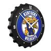 The Fan-Brand NCAA Kentucky Wildcats: Mascot: Black - Bottle Cap Wall Clock - Sports Team Bar Sign Dcor - Home, Dorm, Garage, Office, Fan Cave view 2