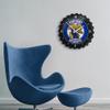 The Fan-Brand NCAA Kentucky Wildcats: Mascot: Black - Bottle Cap Wall Clock - Sports Team Bar Sign Dcor - Home, Dorm, Garage, Office, Fan Cave view 3