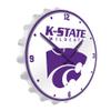 The Fan-Brand NCAA Kansas State Wildcats: Wildcats - Bottle Cap Wall Clock - Sports Team Bar Sign Dcor - Home, Dorm, Garage, Office, Fan Cave view 2