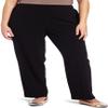 Briggs New York Womens Plus Size Pull On Average & Short Length Dress Pants, Black, 26 Plus view 1