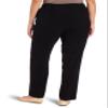 Briggs New York Womens Plus Size Pull On Average & Short Length Dress Pants, Black, 26 Plus view 2