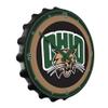 The Fan-Brand NCAA Ohio Bobcats: Black - Bottle Cap Wall Clock - Sports Team Bar Sign Dcor - Home, Dorm, Garage, Office, Fan Cave view 2