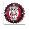 The Fan-Brand NCAA Wisconsin Badgers: Mascot: Red - Bottle Cap Wall Clock - Sports Team Bar Sign Dcor - Home, Dorm, Garage, Office, Fan Cave view 4